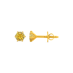 22K Gold Radiance Yellow Stud Earrings