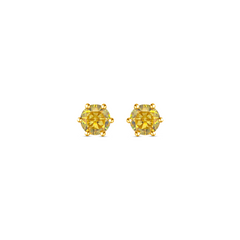 22K Gold Radiance Yellow Stud Earrings