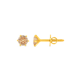 22K Gold Fiery Yellow Stud Earrings