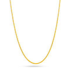22K Gold Curb Lite Chain - 16"