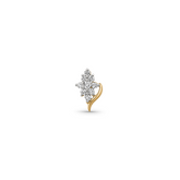 18K Gold Diamond Floral Branch Nose Pin