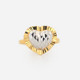 22K Gold Radiant Heart Ring