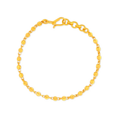 22K Gold Kids Beaded Link Bracelet