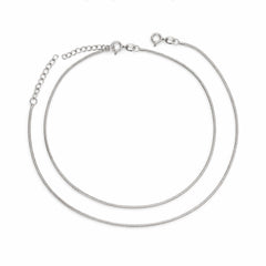 925 Silver Round Chain Anklets
