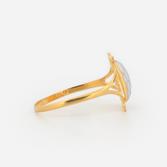 22K Gold Radiant Rec Ring