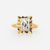 22K Gold Radiant Rec Ring