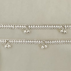 Silver Leaf Charm Anklets
