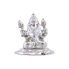 Silver Mini Ganesha Idol