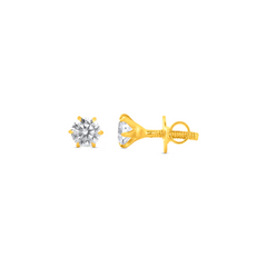 22K Gold Classic Spark Stud Earrings