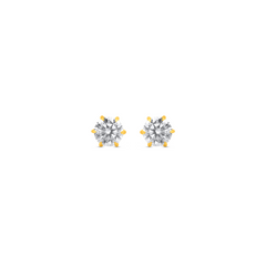 22K Gold Timeless Sparkle Stud Earrings