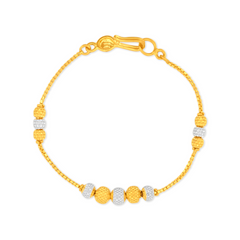 22K Gold Royal Elegance Dual-Tone Bracelet