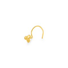 22K Gold Trinity Nose Pin
