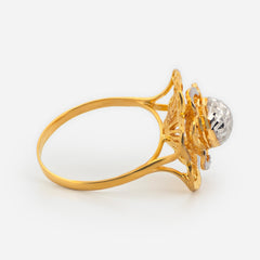 22K Gold Radaint Flower Ring