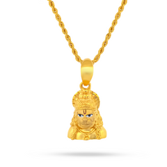 22K Gold Majestic Lord Narasimha Gold Pendant