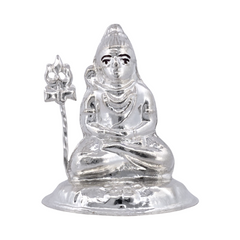 Silver Lord Mahadev Idol