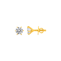 22K Gold Timeless Radiance Stud Earrings