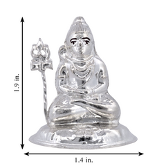 Silver Lord Mahadev Idol