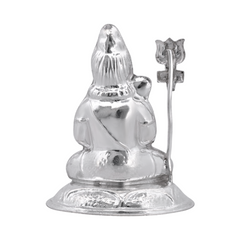 Sliver Lord Meditative Shiva Idol
