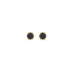 22K Gold Midnight Elegance Stud Earrings
