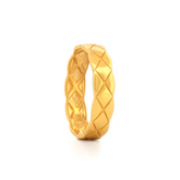 22K Gold Diamond-Cut Pattern Band Ring