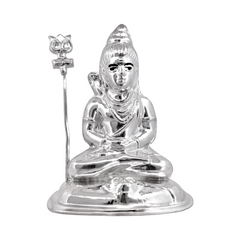 Silver Shiv Idol
