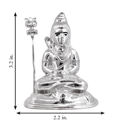 Silver Shiv Idol