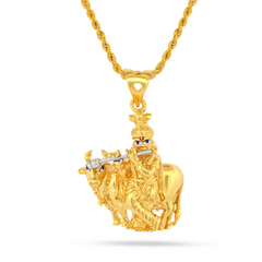 22K Gold Divine Harmony Krishna Pendant