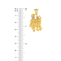 22K Gold Eternal Love Radha Krishna Pendant