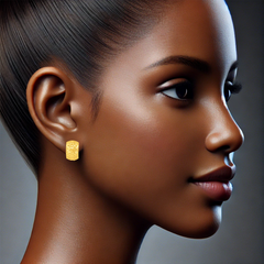 22K Gold Floral Clip-On Earrings