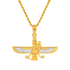 22K Gold Sacred Faravahar Pendant