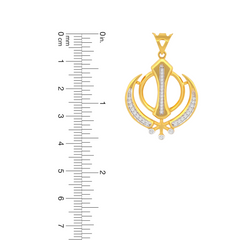 22K Gold Divine Khanda Pendant