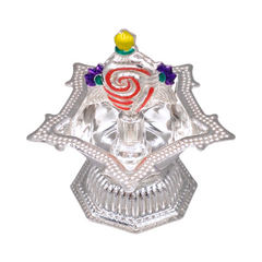 Silver Shankh Panch Mukh Oil Lamp