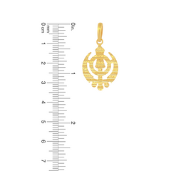 22K Gold Elegant Khanda Pendant