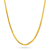 22K Gold Cable Dot Chain - 20"