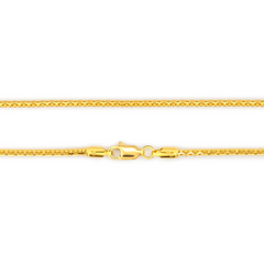 22K Gold Cable Dot Chain - 18"