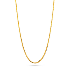 22K Gold Cable Dot Chain - 18"