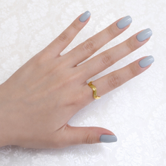 22K Gold Wave Band Ring