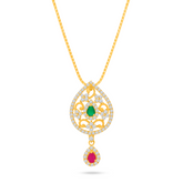 22K Gold Royal Teardrop Necklace