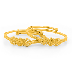 22K Gold Baby Heritage Adjustable Bangle