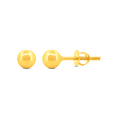 22K Gold Sleek & Stylish Stud Earrings