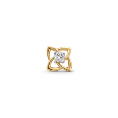 18K Gold Petal Bloom Diamond Nose Pin