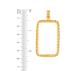 22K Gold Frame Pendant For Pamp 1oz Bar