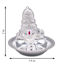 Silver Balaji Incense Holder