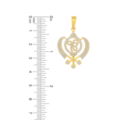 22K Gold Luxurious Khanda Pendant