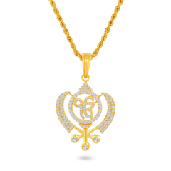 22K Gold Luxurious Khanda Pendant
