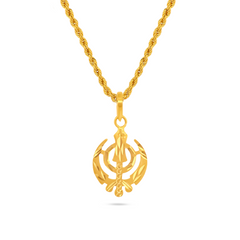 22K Gold Luxurious Khanda Pendant