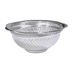 Silver Diamond-Cut Design Bowl