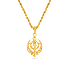 22K Gold Luxurious Khanda Pendant