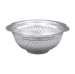 Silver Diamond-Cut Design Bowl