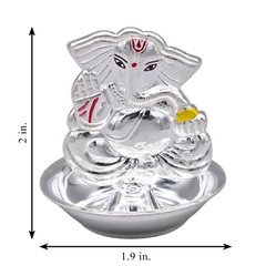 Silver Ganesha Incense Holder